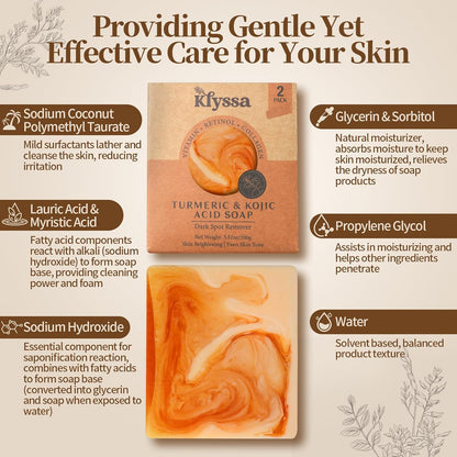 Klyssa Kojic Acid & Turmeric Brightening Soap